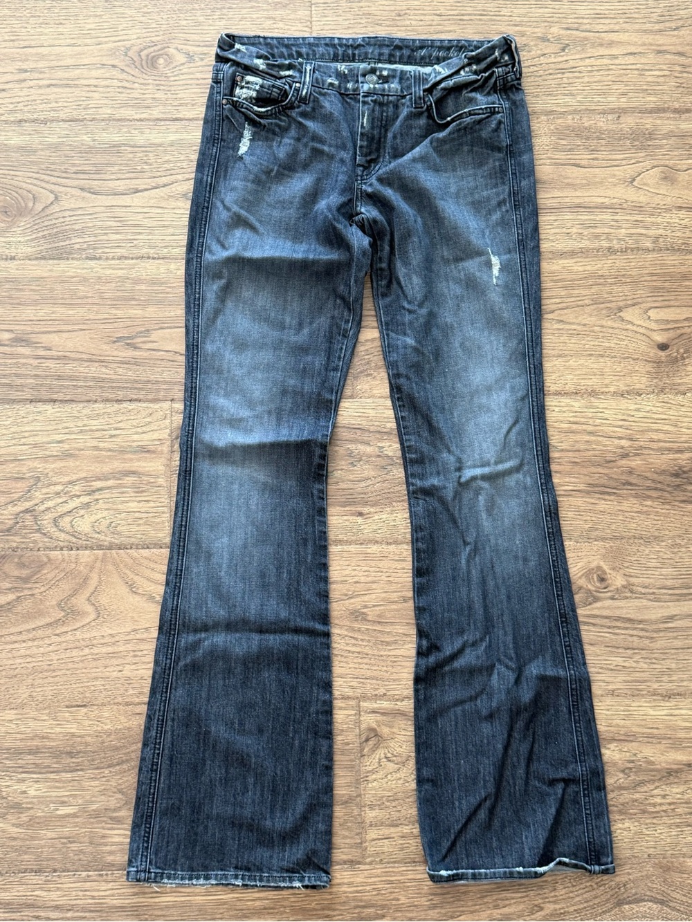 7 For All Mankind Women's Dark Wash Jeans - Black/Gray Sz 29